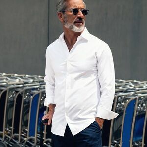 Ministry of Supply Aero Zero White Men's Button-Down Shirt